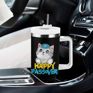 Happy Passover Cute Cat Tumbler With Handle Seder Jewish Pesach TS02 Print Your Wear