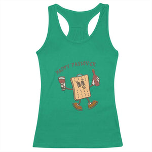 Happy Passover Matzah Drinking Racerback Tank Top Wine and Matzo Matzatarian Funny Pesach Jewish TS02 Irish Green Print Your Wear