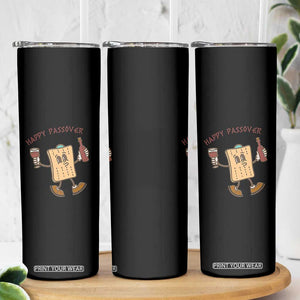 Happy Passover Matzah Drinking Skinny Tumbler Wine and Matzo Matzatarian Funny Pesach Jewish TS02 Print Your Wear