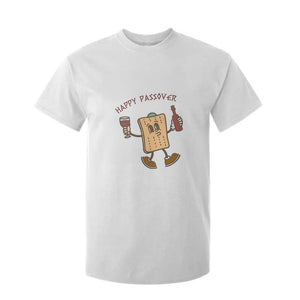 Happy Passover Matzah Drinking T Shirt For Kid Wine and Matzo Matzatarian Funny Pesach Jewish TS02 White Print Your Wear