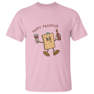 Happy Passover Matzah Drinking T Shirt Wine and Matzo Matzatarian Funny Pesach Jewish TS02 Light Pink Print Your Wear