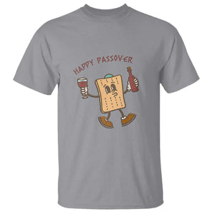 Happy Passover Matzah Drinking T Shirt Wine and Matzo Matzatarian Funny Pesach Jewish TS02 Sport Gray Print Your Wear