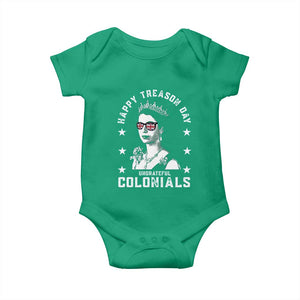 Happy Treason Day Baby Onesie British Queen Funny July 4th Colonial Meme TS10 Irish Green Print Your Wear