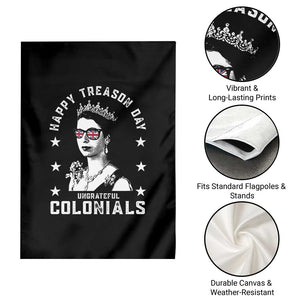 Happy Treason Day Garden Flag British Queen Funny July 4th Colonial Meme TS10 Print Your Wear