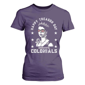 Happy Treason Day T Shirt For Women British Queen Funny July 4th Colonial Meme TS10 Purple Print Your Wear