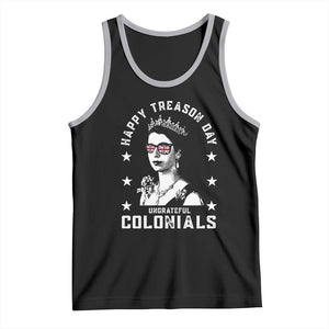 Happy Treason Day Tank Top British Queen Funny July 4th Colonial Meme TS10 Black Athletic Heather Print Your Wear