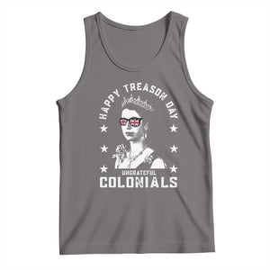 Happy Treason Day Tank Top British Queen Funny July 4th Colonial Meme TS10 Deep Heather Print Your Wear