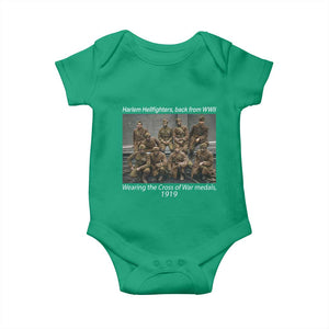 Harlem Hellfighters 1919 WWII Heroes Baby Onesie Cross of War Medal Tribute African American Black History TS02 Irish Green Print Your Wear