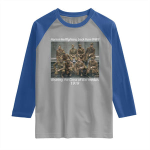 Harlem Hellfighters 1919 WWII Heroes Raglan Shirt Cross of War Medal Tribute African American Black History TS02 Sport Gray Royal Print Your Wear