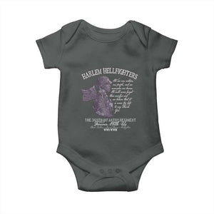 Harlem Hellfighters Tribute Baby Onesie 369th Infantry Regiment Military Soldiers Vintage TS02 Dark Heather Print Your Wear