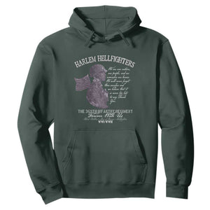 Harlem Hellfighters Tribute Hoodie 369th Infantry Regiment Military Soldiers Vintage TS02 Dark Forest Green Print Your Wear