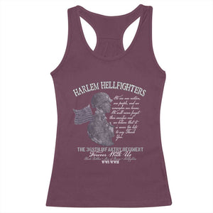 Harlem Hellfighters Tribute Racerback Tank Top 369th Infantry Regiment Military Soldiers Vintage TS02 Maroon Print Your Wear