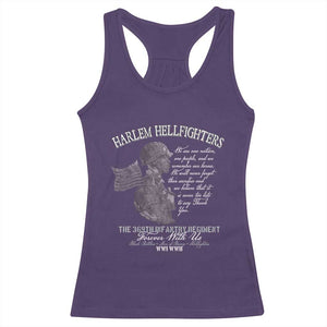 Harlem Hellfighters Tribute Racerback Tank Top 369th Infantry Regiment Military Soldiers Vintage TS02 Purple Print Your Wear