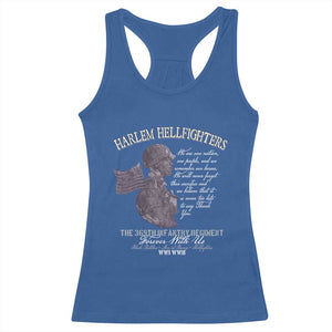 Harlem Hellfighters Tribute Racerback Tank Top 369th Infantry Regiment Military Soldiers Vintage TS02 Royal Blue Print Your Wear
