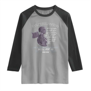 Harlem Hellfighters Tribute Raglan Shirt 369th Infantry Regiment Military Soldiers Vintage TS02 Sport Gray Black Print Your Wear