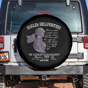 Harlem Hellfighters Tribute Spare Tire Cover 369th Infantry Regiment Military Soldiers Vintage TS02 No hole Black Print Your Wear