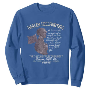 Harlem Hellfighters Tribute Sweatshirt 369th Infantry Regiment Military Soldiers Vintage TS02 Royal Blue Print Your Wear