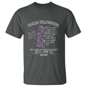 Harlem Hellfighters Tribute T Shirt 369th Infantry Regiment Military Soldiers Vintage TS02 Dark Heather Print Your Wear