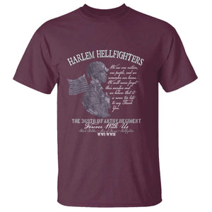 Harlem Hellfighters Tribute T Shirt 369th Infantry Regiment Military Soldiers Vintage TS02 Maroon Print Your Wear