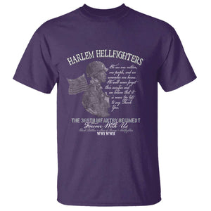 Harlem Hellfighters Tribute T Shirt 369th Infantry Regiment Military Soldiers Vintage TS02 Purple Print Your Wear