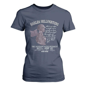 Harlem Hellfighters Tribute T Shirt For Women 369th Infantry Regiment Military Soldiers Vintage TS02 Navy Print Your Wear