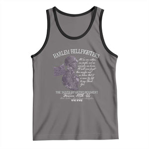 Harlem Hellfighters Tribute Tank Top 369th Infantry Regiment Military Soldiers Vintage TS02 Deep Heather Black Print Your Wear
