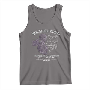 Harlem Hellfighters Tribute Tank Top 369th Infantry Regiment Military Soldiers Vintage TS02 Deep Heather Print Your Wear