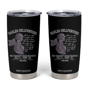 Harlem Hellfighters Tribute Tumbler Cup 369th Infantry Regiment Military Soldiers Vintage TS02 Black Print Your Wear