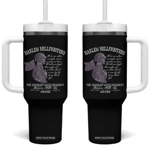 Harlem Hellfighters Tribute Tumbler With Handle 369th Infantry Regiment Military Soldiers Vintage TS02 One Size: 40 oz Black Print Your Wear