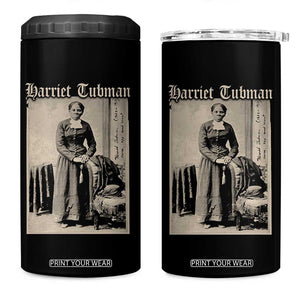 Harriet Tubman 4 in 1 Can Cooler Tumbler Juneteenth Black History Freedom TS10 One Size: 16 oz Black Print Your Wear