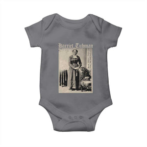 Harriet Tubman Baby Onesie Juneteenth Black History Freedom TS10 Charcoal Print Your Wear