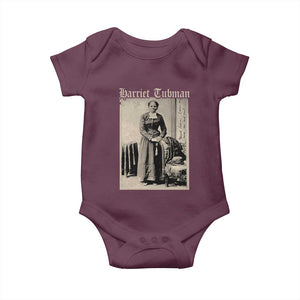 Harriet Tubman Baby Onesie Juneteenth Black History Freedom TS10 Maroon Print Your Wear