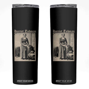 Harriet Tubman Skinny Tumbler Juneteenth Black History Freedom TS10 Black Print Your Wear
