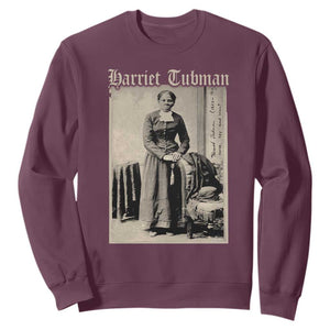 Harriet Tubman Sweatshirt Juneteenth Black History Freedom TS10 Maroon Print Your Wear