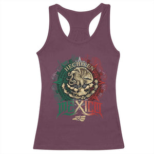Hecho En Mexico Racerback Tank Top Mexican Pride Aztec Eagle TS11 Maroon Print Your Wear