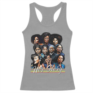 HerStory Tribute Racerback Tank Top Celebrating Legendary Black Women of History and Power TS02 Sport Gray Print Your Wear