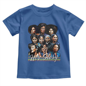 HerStory Tribute Toddler T Shirt Celebrating Legendary Black Women of History and Power TS02 Royal Blue Print Your Wear