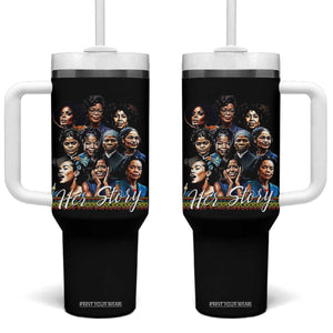 HerStory Tribute Tumbler With Handle Celebrating Legendary Black Women of History and Power TS02 One Size: 40 oz Black Print Your Wear