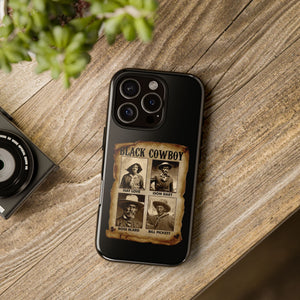 Historic Black Cowboy Vintage Phone Case Wanted African American Cowboys TS09 Print Your Wear