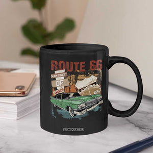 Historic Route 66 Highway Coffee Mug Main Street Of America Vintage Car TS09 Print Your Wear