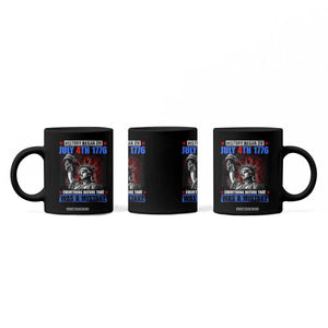 History Began July 4th 1776 Coffee Mug Bold Patriotic Statement Statue of Liberty TS02 Print Your Wear
