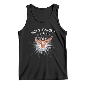 Holy Swoly Tank Top Funny Jesus Workout Motivation Bodybuilding Fitness TS02 Black Print Your Wear
