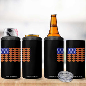 Hot Dog American Flag 4 in 1 Can Cooler Tumbler Funny 4th Of July Patriotic Summer BBQ TS10 Print Your Wear