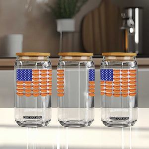 Hot Dog American Flag Glass Can Funny 4th Of July Patriotic Summer BBQ TS10 Print Your Wear