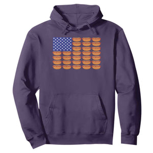 Hot Dog American Flag Hoodie Funny 4th Of July Patriotic Summer BBQ TS10 Purple Print Your Wear