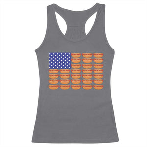 Hot Dog American Flag Racerback Tank Top Funny 4th Of July Patriotic Summer BBQ TS10 Charcoal Print Your Wear
