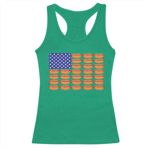 Hot Dog American Flag Racerback Tank Top Funny 4th Of July Patriotic Summer BBQ TS10 Irish Green Print Your Wear