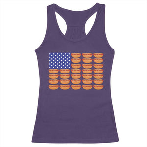 Hot Dog American Flag Racerback Tank Top Funny 4th Of July Patriotic Summer BBQ TS10 Purple Print Your Wear