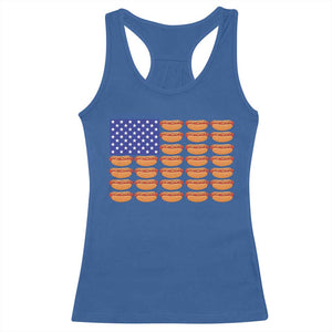 Hot Dog American Flag Racerback Tank Top Funny 4th Of July Patriotic Summer BBQ TS10 Royal Blue Print Your Wear