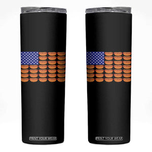Hot Dog American Flag Skinny Tumbler Funny 4th Of July Patriotic Summer BBQ TS10 Black Print Your Wear